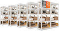 HOMEDANT House 5 Tier 24.4" W Laminated Metal Shelving Unit Adjustable Storage by TheBestOrganizingSolution