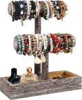 LadyRosian 2 Tier Wooden Display Jewelry Accessory Stand Jewelry Bracelet by LadyRosian