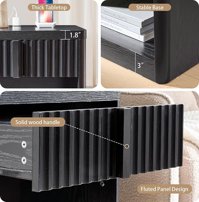 Fluted Nightstand Set of 2 - Image 6