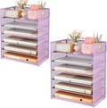 Subekyu 6-Tier Desk Paper Organizer, Desktop File Letter Tray by SUBEKYU