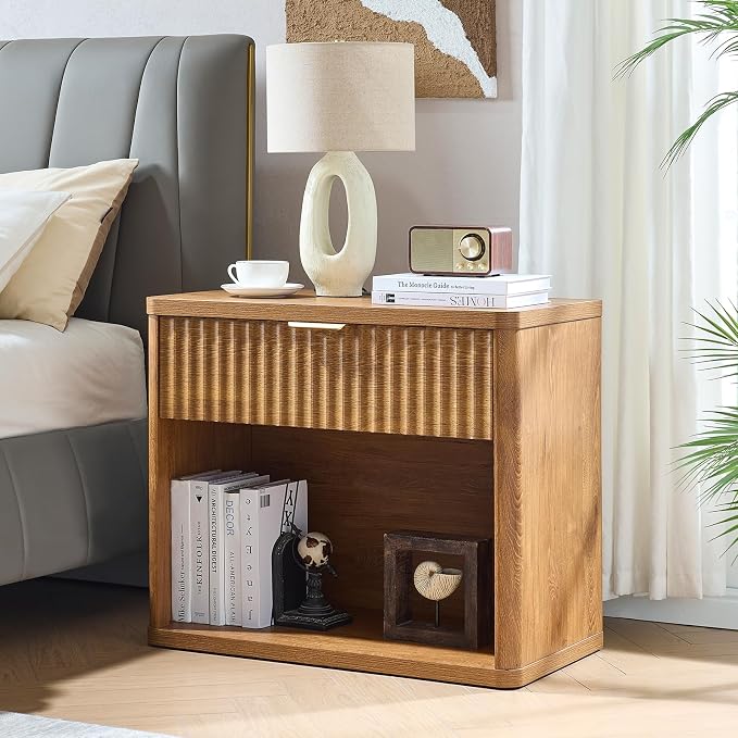 LEYAOYAO 31" Wide Fluted Nightstand - Image 3