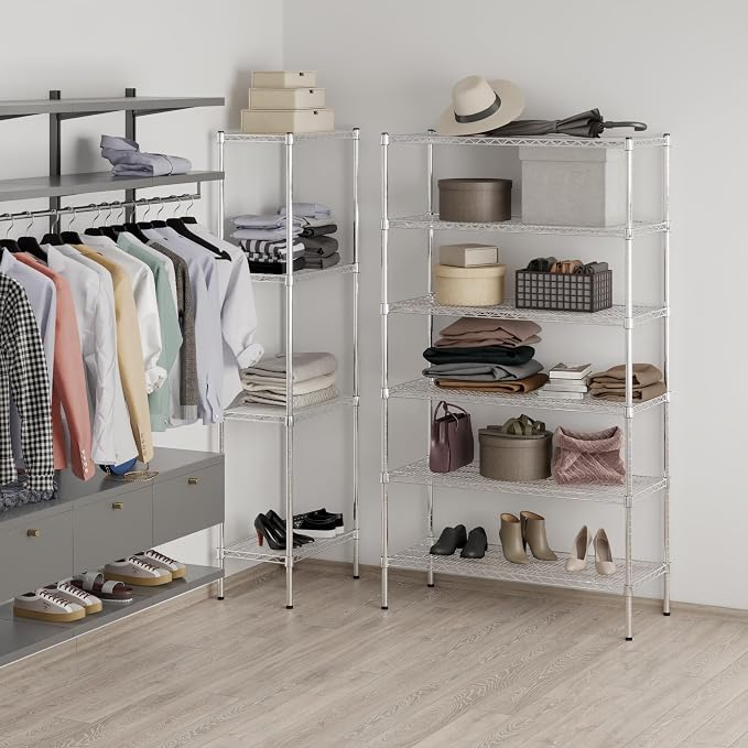 18" Deep x 42" Wide x 74" Height Wire Shelving Kit | 6-Tier | NSF Commercial - Image 7