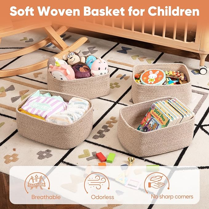 OIAHOMY 4 Pack 14.17*11.02*6.3IN Storage Baskets - Image 4