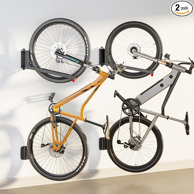monTEK Swivel Bike Wall Mount, No Heavy Lifting Required Bike Wall Mount by monTEK