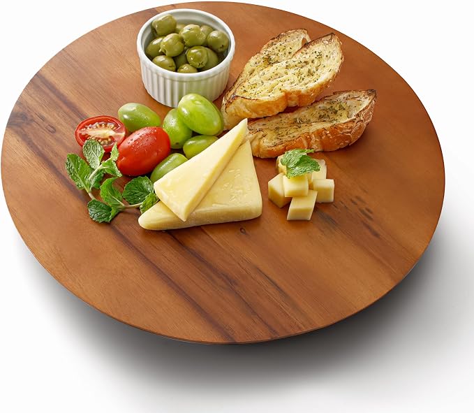 13" Acacia Lazy Susan Organizer by TIDITA