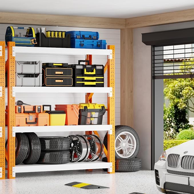 3000LBS Garage Shelving 42" W Garage Shelving Heavy Duty 4-Tier Metal Storage - Image 2