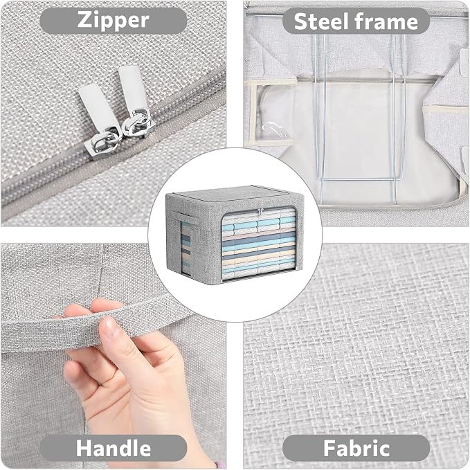 FHSQX 2 Pack Clear Window Storage Bins - Image 6