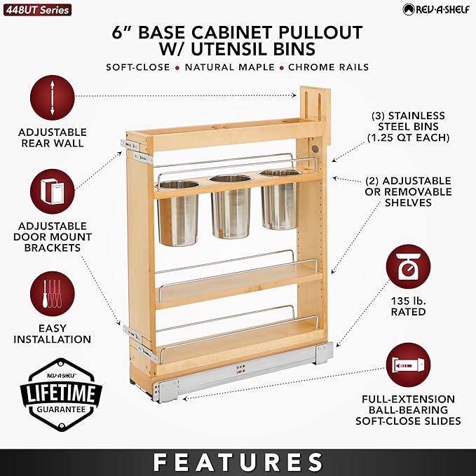 Rev-A-Shelf 5" Pull Out Storage Organizer - Image 2