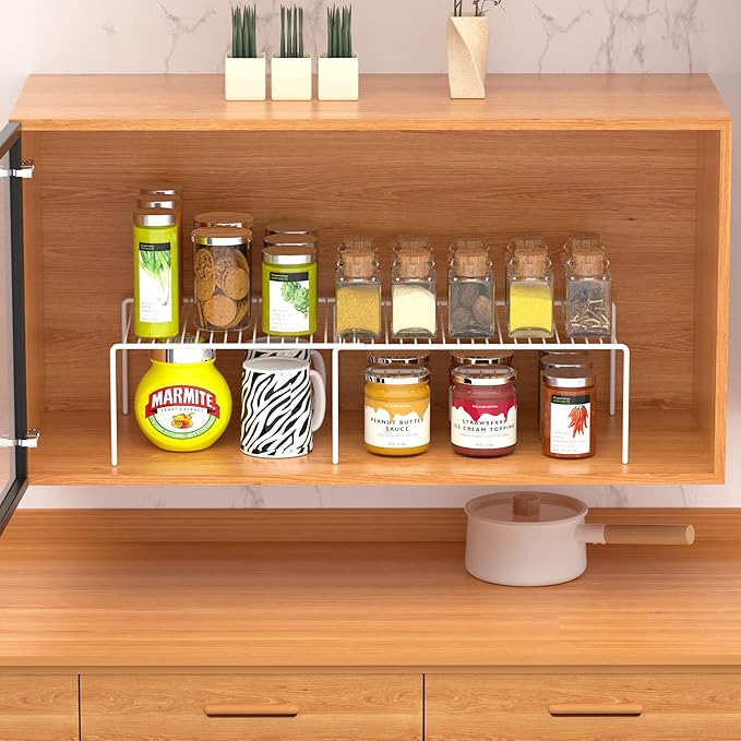 Redrubbit 4-Piece Expandable Metal Rustproof Storage Shelf Rack, Kitchen - Image 5