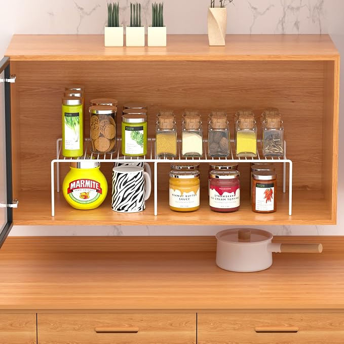 Redrubbit Cabinet Storage Shelf Rack, Expandable Metal Rustproof Kitchen - Image 5