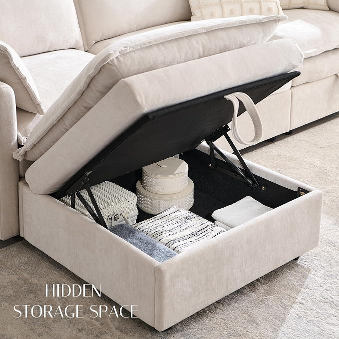 88.98" Sectional Couches for Living Room, Cloud Couch Sectional - Image 5
