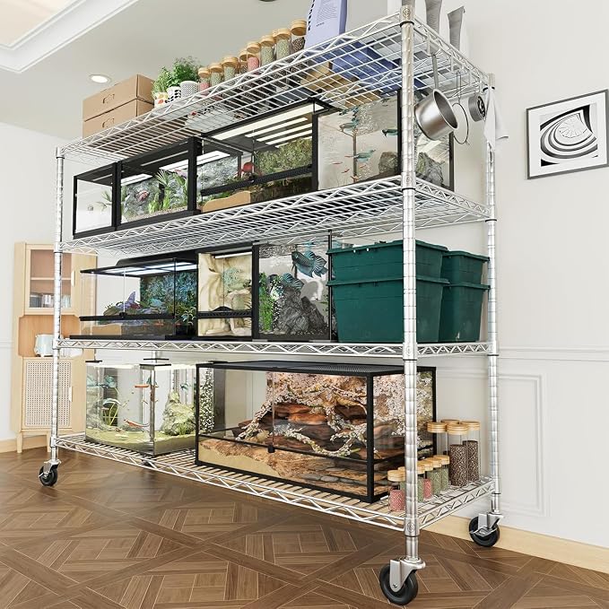 PrimeZone 4 Tier 55.5" Wx24 Dx76 H Wire Shelving - Image 8