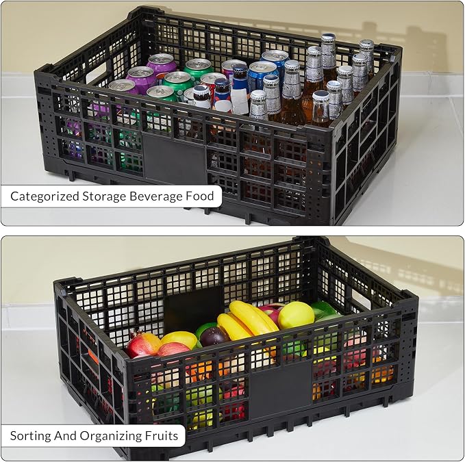 Collapsible Storage Bin Containe, 52 Liter Heavy Duty Transfer Box, 23.6" l x - Image 4