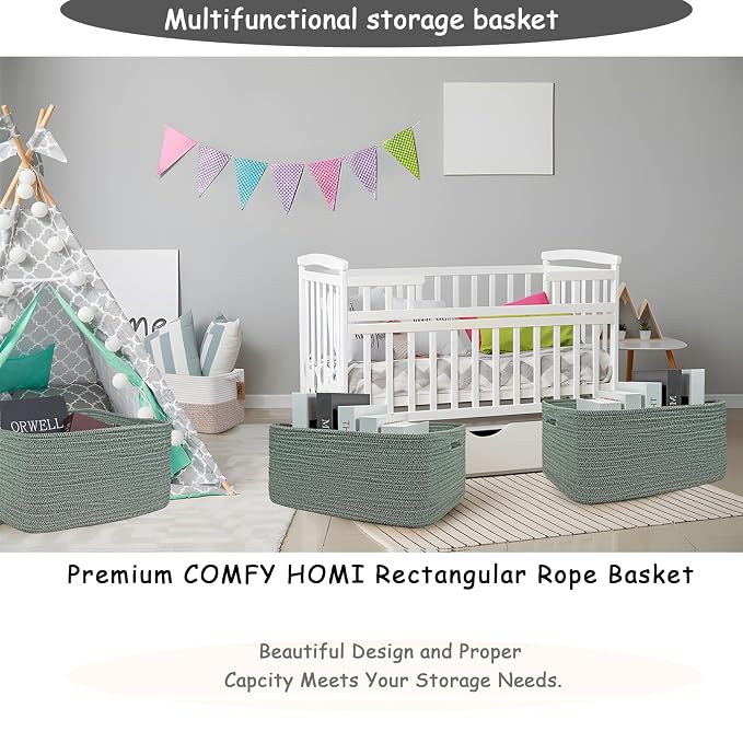 COMFY-HOMI 3 pcs Large Storage Baskets - Image 6