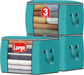 Fab totes 24 Gallons Clothes Storage, Foldable Thick Fabric Blanket Storage Bags by Fabtotes