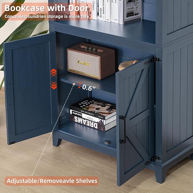 5 Tier Bookshelf 70in Tall Bookcase - Image 5