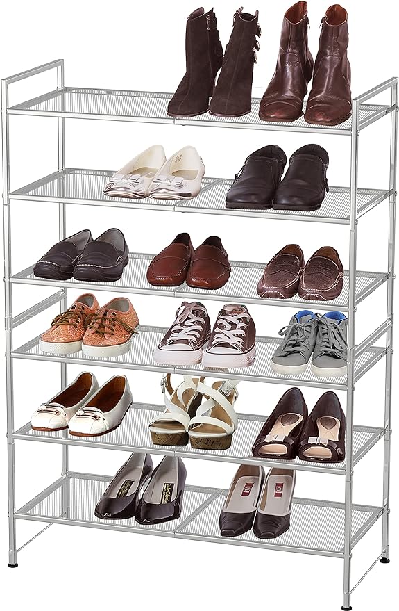 Simple Houseware 3-Tier Stackable Mesh Shoe Rack - Image 5