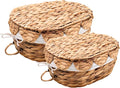 Set of 2 Round Wicker Baskets by Unknown