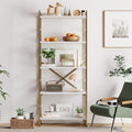 Vongrasig 5 Tier Bookshelf, Modern Tall Bookcase, Industrial Book Shelves by Vongrasig