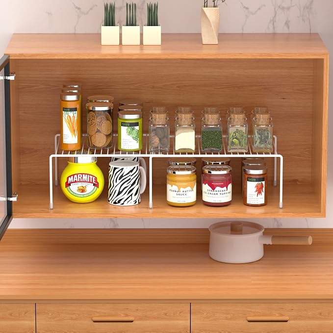 Redrubbit Cabinet Storage Shelf Rack, Expandable Metal Rustproof Kitchen - Image 4