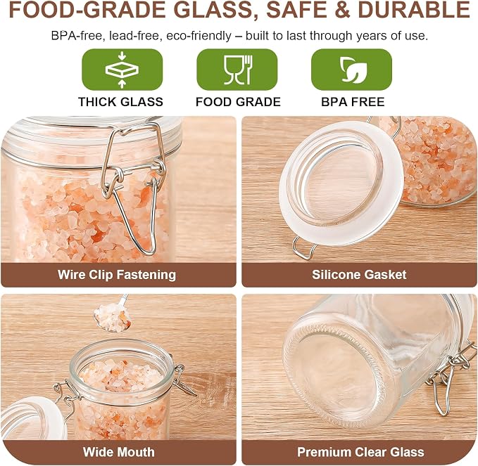 12 Pack Spice Jars, 8 oz Glass Containers - Image 4