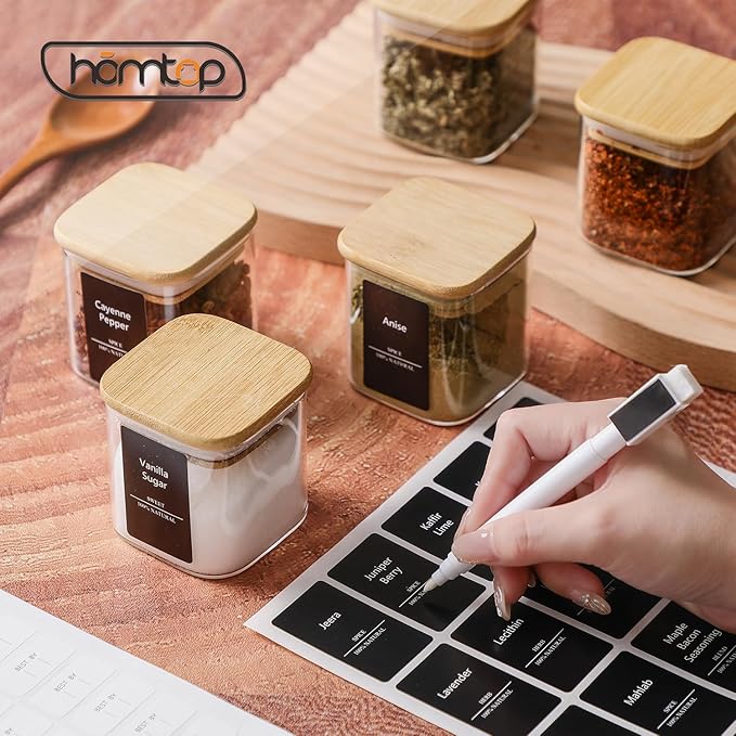 16Pcs 7oz Spice Jars Glass Container - Image 5