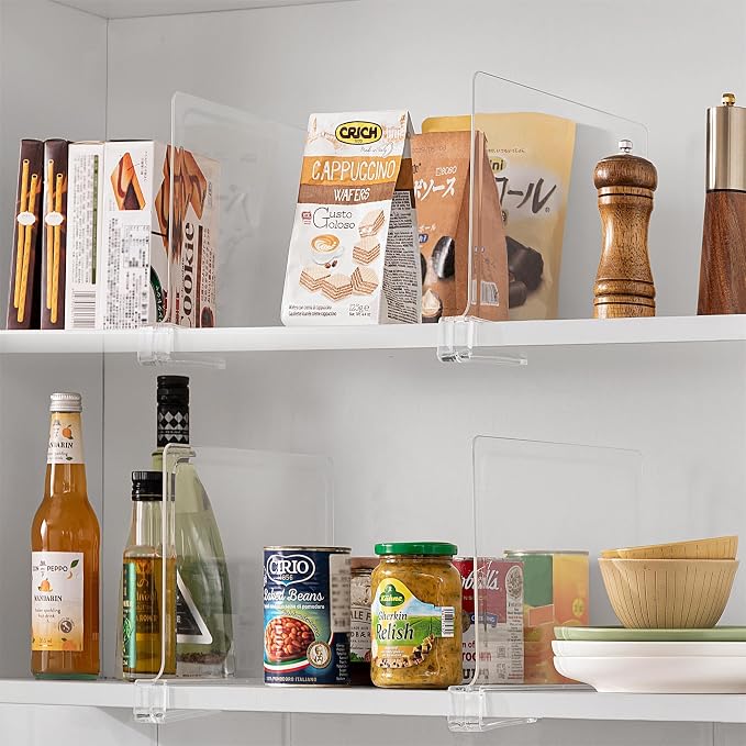 HBlife 2 Pack Clear Shelf Dividers, Vertical Purse Organizer - Image 8
