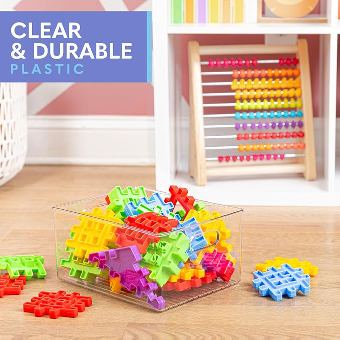 primebox 4 Pack Clear Plastic Organizer Bins - Image 7