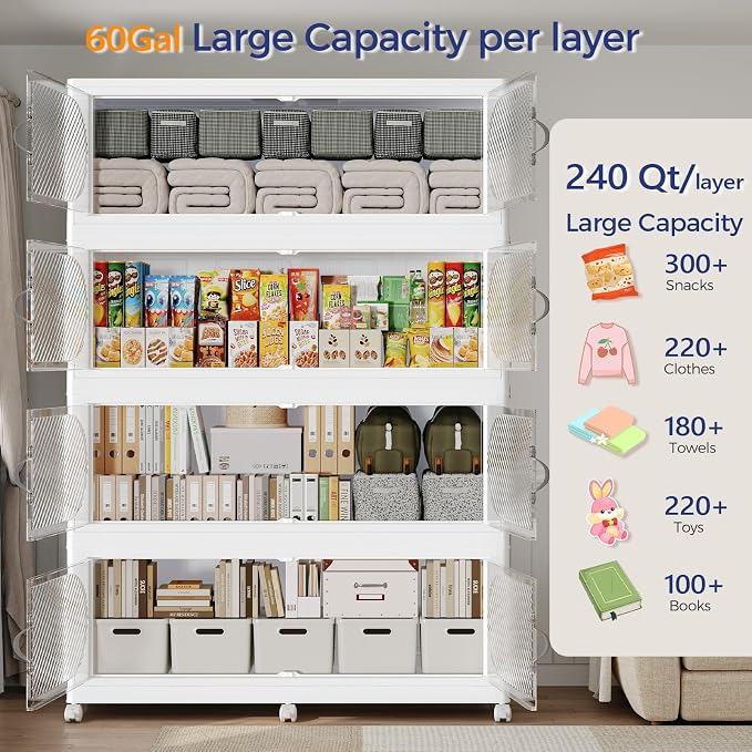 1200QT Extra Large Stackable Storage Bins - Image 3
