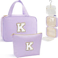 YOOLIFE Initial Toiletry Bag Travel Makeup Bag by YOOLIFE