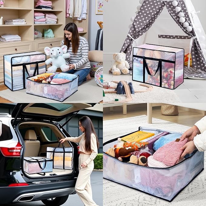 8 Pack Clear Blanket Storage Bags - Image 7