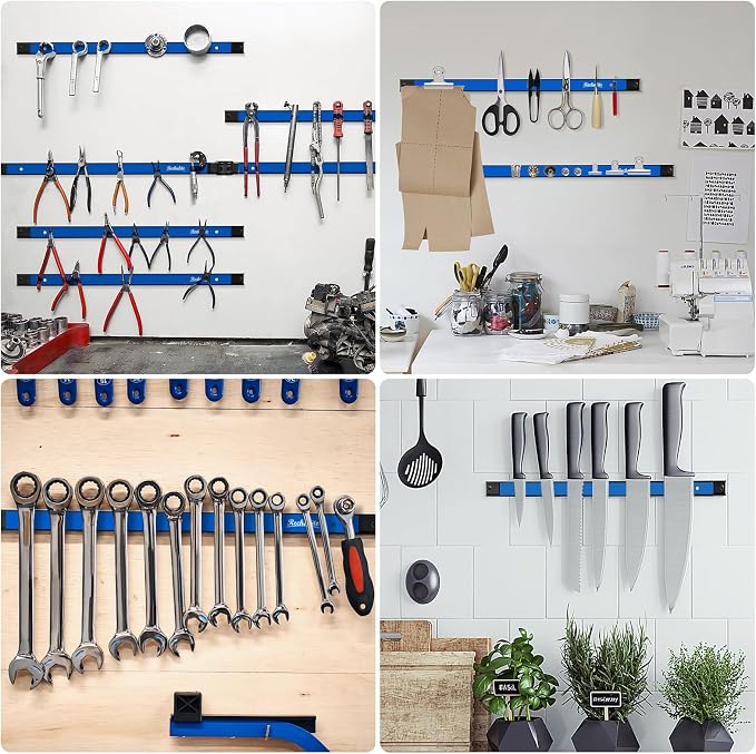 12" 18" 24" Magnetic Tool Holder Strip, Metal Tool Organizer Rack - Image 6