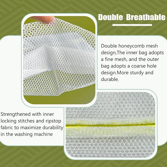 20 Pcs Medium Laundry Bags for Washing Machine, Lingerie Bags for Washing - Image 2