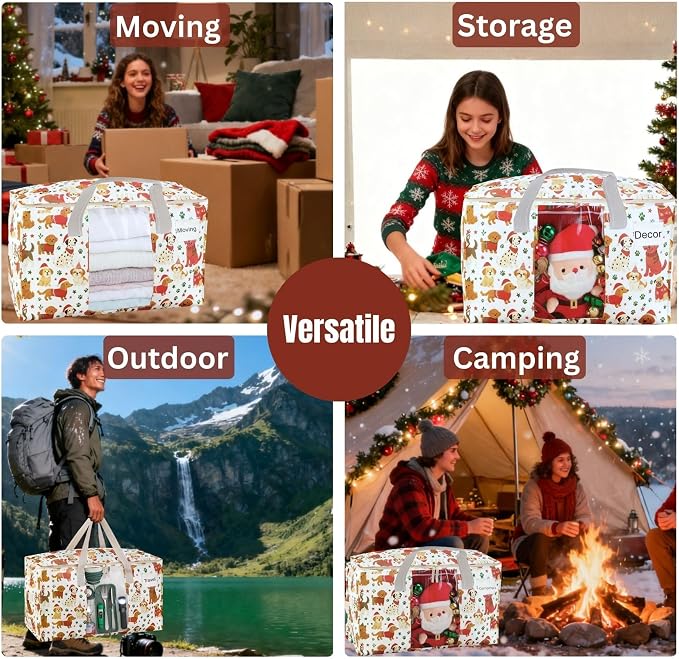 VENO 2 Pack Moving Bags, Large Christmas Storage Bins - Image 8