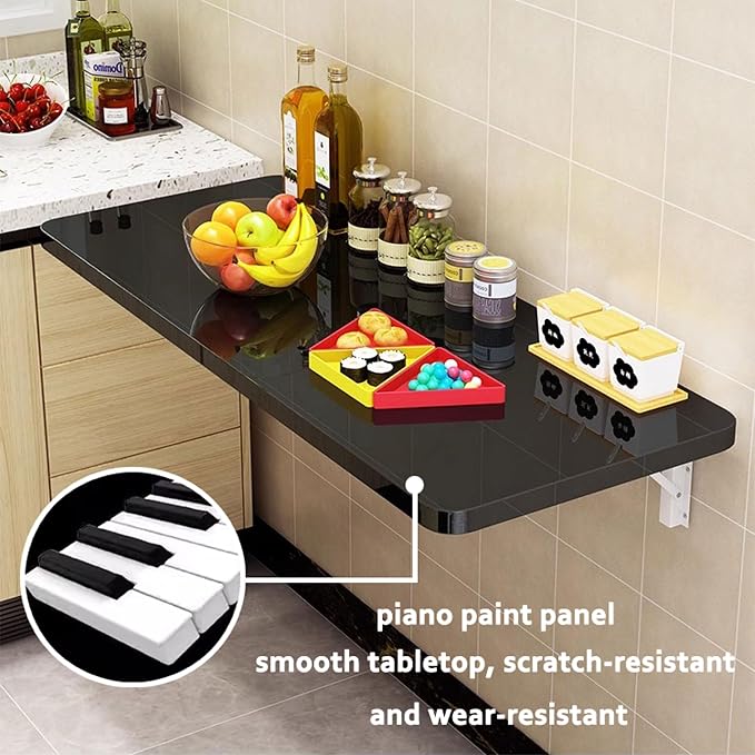 Laundry Folding Table, Wall Mounted Folding Table, Floating Wall Desk - Image 4