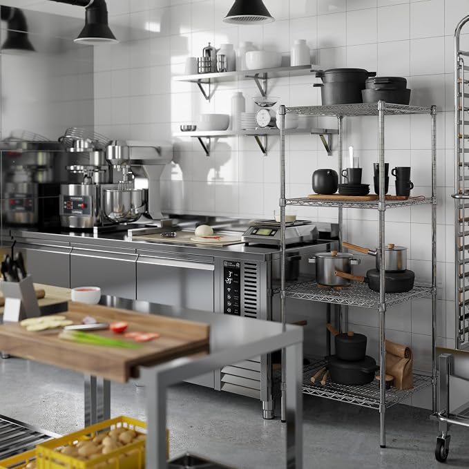 24" Deep x 24" Wide x 64" Height Wire Shelving Kit | 4-Tier | NSF Commercial - Image 2