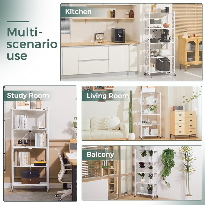 DEANIC 5 Tier Foldable Storage Shelves - Image 3