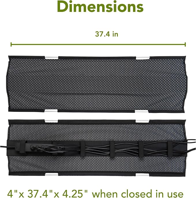 PERFECT POSTURE Mesh Cable Organizer – Under Desk Cable Management - Image 4