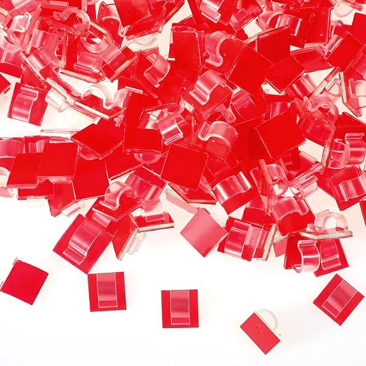 60 Pieces Mini Cable Clips Self Adhesive Light Clips Light Hooks Wire Cable - Image 5