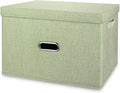 Large Linen Fabric Foldable Storage Bins by Unknown