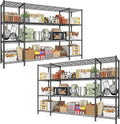 REIBII 78.4''W Storage Shelves, 4 Tier Wire Shelving Unit Loads 1500LBS by REIBII