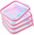 Hoolerry 4 Pcs Hard Clear Zipper Case Makeup Bags Plastic Pencil Pouch by Hoolerry