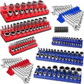 8PS Magnetic Wrench and Socket Organizer Set, Tool Trays 1/4", 1/2" Tool Box by Unknown