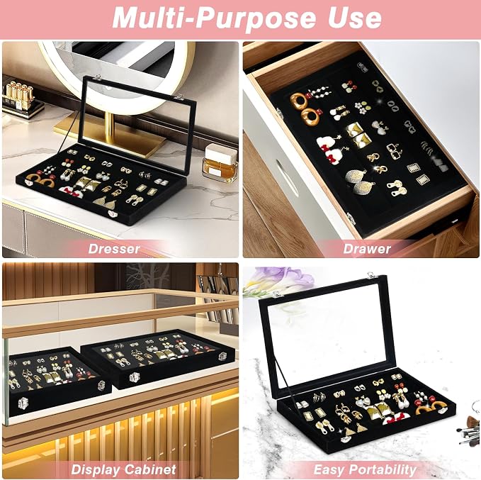 Cirhy Earring Organizer Tray, Earring Box - Image 5