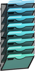 8-Tier Wall File Organizer Hanging Wall File Holder Wall Mount Paper Folder by Gawerk