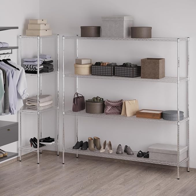 18" Deep x 72" Wide x 74" Height Wire Shelving Kit | 4-Tier | NSF Commercial - Image 5