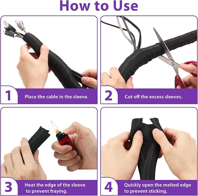 Cable Management Sleeve YCLYC 8.2ft - Image 4