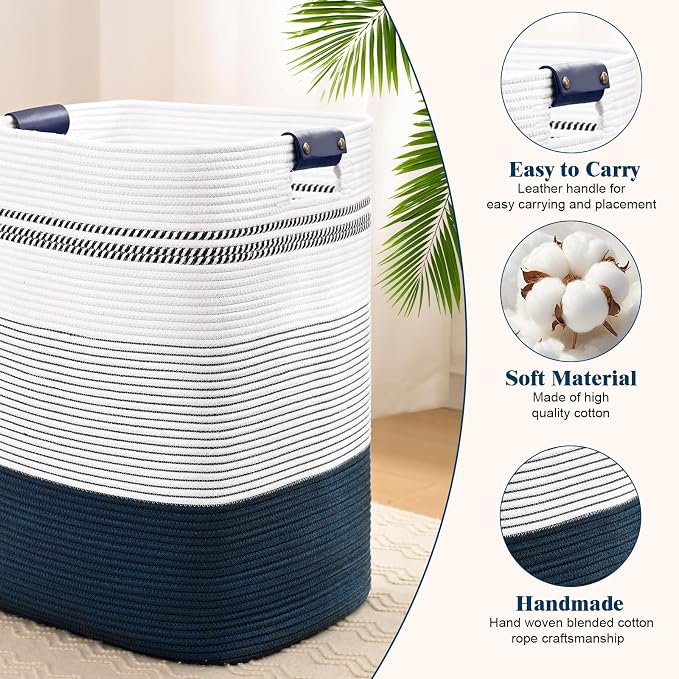 Laundry Hamper, 95L Tall Laundry Basket - Image 6