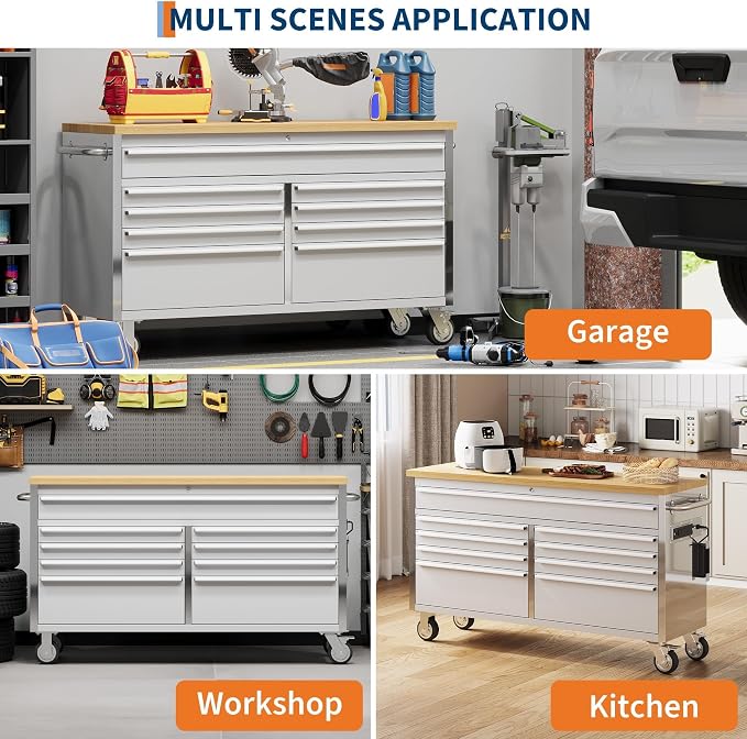 61 Inch Large Tool Chest with Lock - Image 4