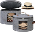 Lifewit Round Cowboy Hat Box for 7 Caps, Large Felt Hat Organizer Bag for Men & by Lifewit
